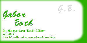gabor both business card